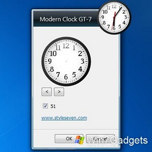 Modern Clock GT-7 gadget setup