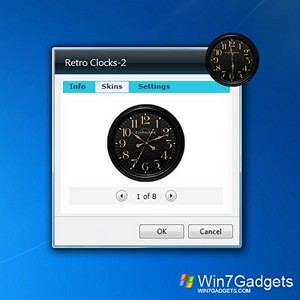 Retro Clocks 2 gadget setup