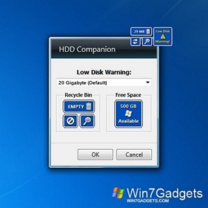 HDD Companion gadget setup
