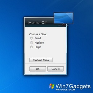 Monitor Off gadget setup