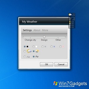 Main Weather gadget setup