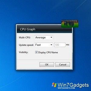 CPU Graph gadget setup