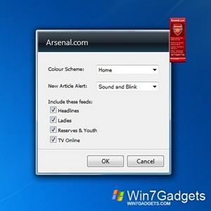 Arsenal.com gadget setup