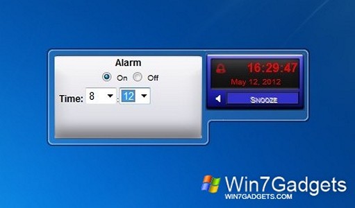 Digital Alarm Clock Windows Desktop Gadget