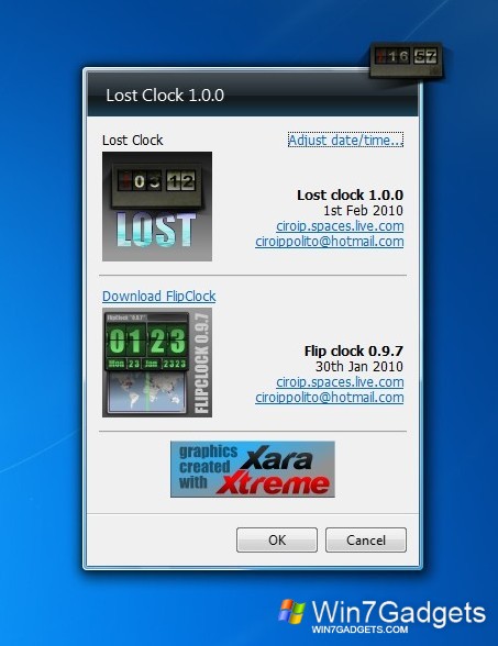 windows 7 big clock gadget