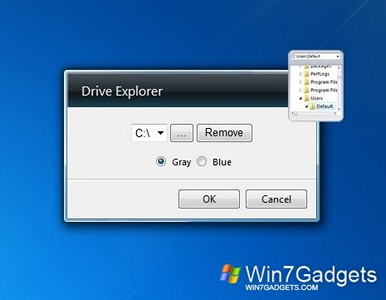 Drive Explorer gadget setup