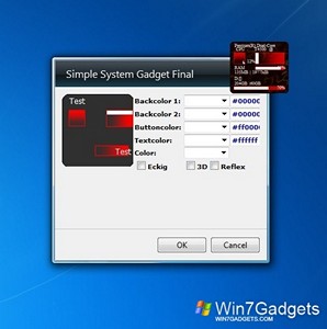 Simple System Gadget gadget setup