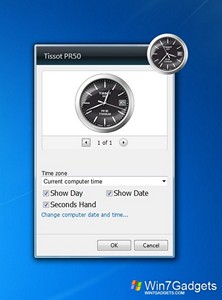 PR-50 Clock gadget setup