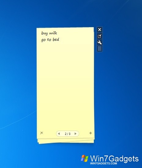 desktop note gadget