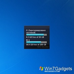 Black HDD Monitor gadget