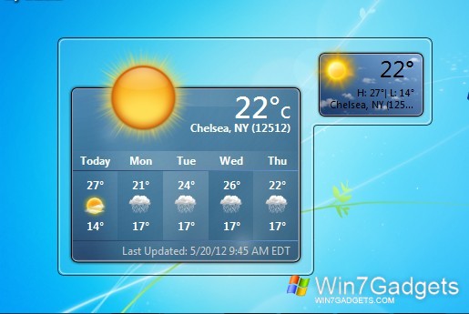 My Weather Windows 7 Desktop Gadget