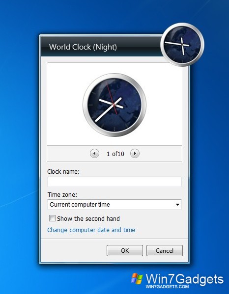 windows 7 desktop clock app