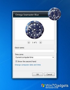 Omega Seamaster Clock gadget setup