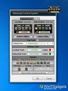 Advanced Control Sys gadget setup