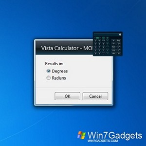 Vista Calculator gadget setup