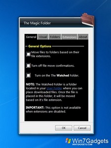 The Magic Folder gadget setup