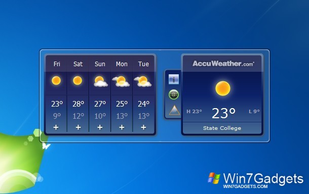 windows 7 weather gadget