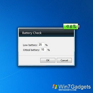 Battery Check gadget setup