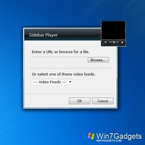 SideBar Player gadget setup
