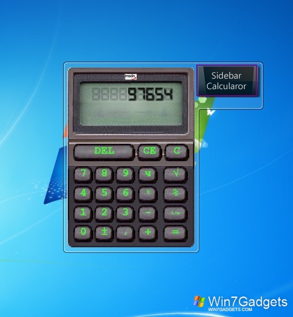 Big Sidebar Calculator Windows Desktop Gadget