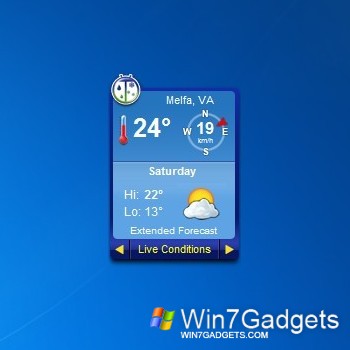 weatherbug temperature on taskbar