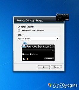 Remote Desktop Gadget gadget setup