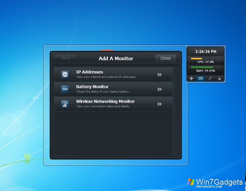 system monitor ii gadget windows 7 download