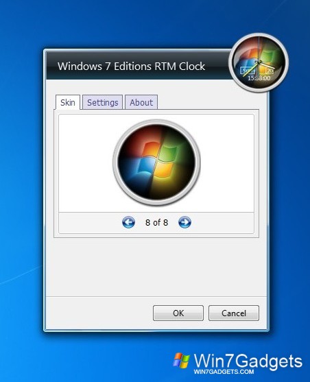 windows 7 desktop clock app