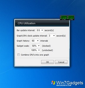 CPU Utilization gadget setup