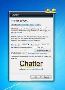Chatter gadget setup