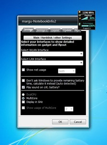 margu-NotebookInfo gadget setup