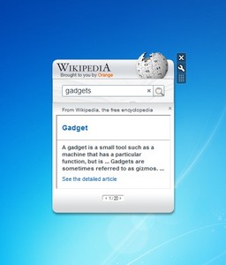 Wikipedia gadget