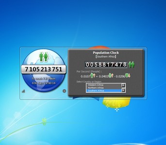 World Population Clock Gadget win 7 gadget