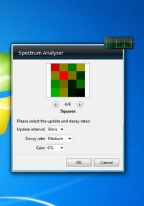 Spectrum Analyser gadget setup
