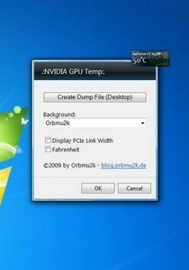 NVIDIA GPU Temp gadget setup