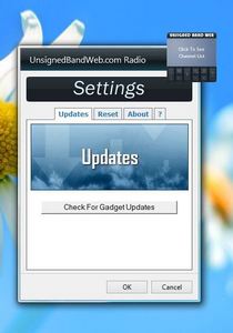 Unsigned Band Web Radio Gadget gadget setup