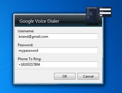 Google Voice Sidebar Gadget gadget setup