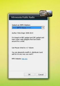Minnesota Public Radio gadget setup