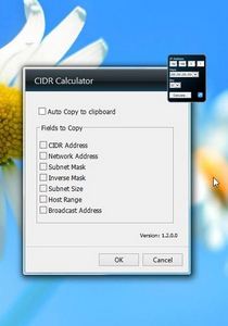 CIDR Calculator 1.2.0.0 gadget setup