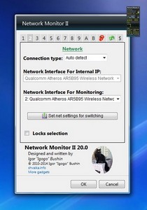 Network Monitor II 20.0 gadget setup