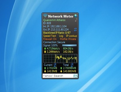 piek Peuter Nutteloos Network Meter - Windows Desktop Gadget