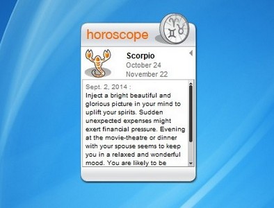 Horoscope gadget