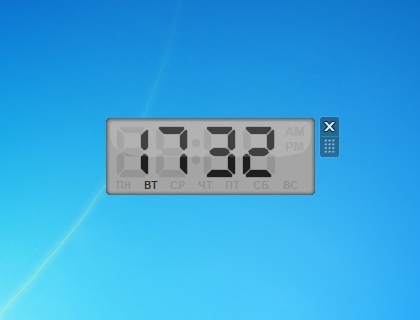 desktop digital clock windows 10