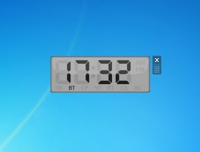 digital clock widget windows 10