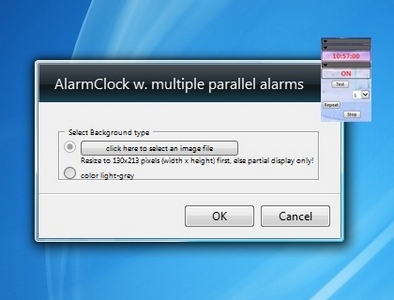 AlarmClock w. multiple parallel alarms gadget setup
