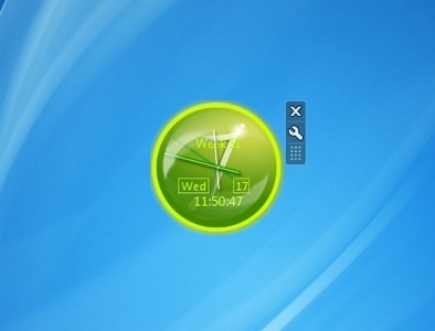 Windows 7 Editions RTM Clock gadget