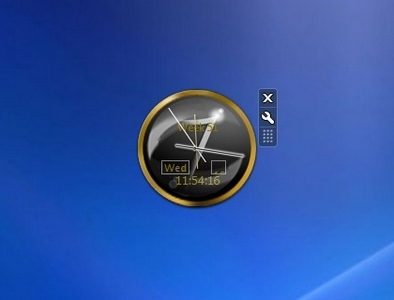 Windows 7 Editions RTM Clock gadget