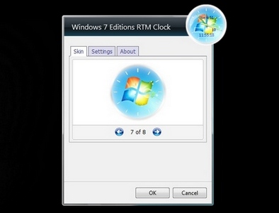 Windows 7 Editions RTM Clock gadget setup