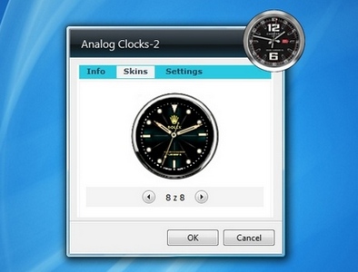 Analog Clocks-2 gadget setup