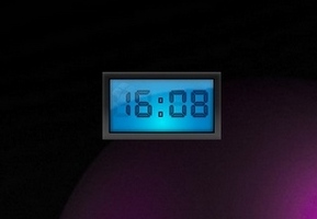 Blue Digital Clock